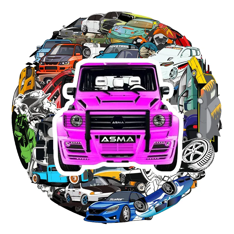 

Набор наклеек JDM Motors "Custom Cars" 61 штука, авто