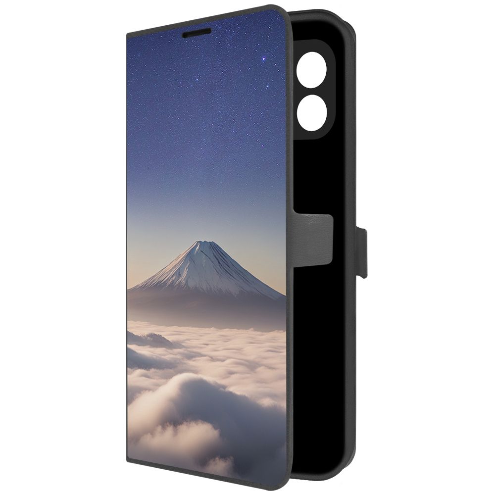 

Чехол-книжка Krutoff Eco Book для Xiaomi Poco C51 Япония, Фудзияма (черный)