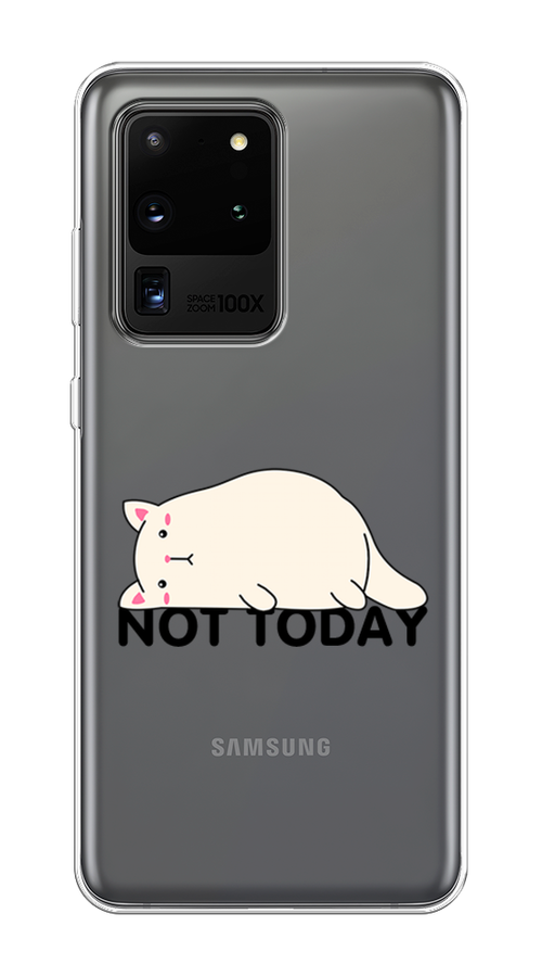 

Чехол на Samsung Galaxy S20 Ultra "Cat not today", Белый;розовый;черный, 29450-1