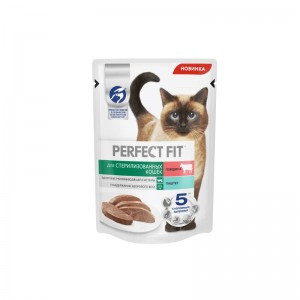 

Perfect Fit Sterile с говядиной в соусе (Паучи для взрослых стерилизованных кошек), 75г х