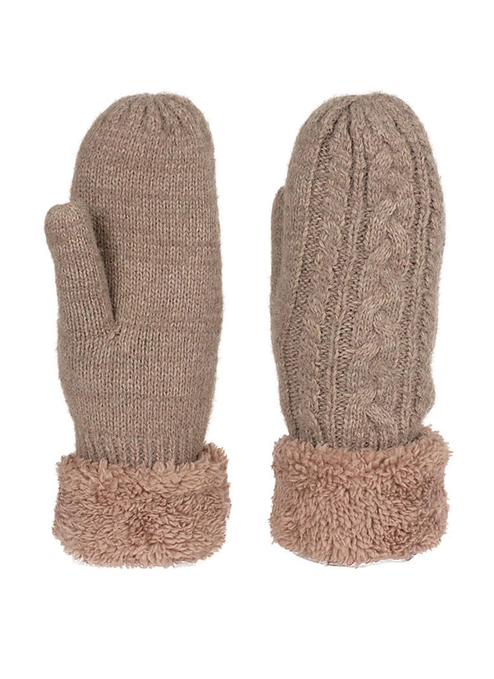 

Варежки женские Каляев 57297 бежевые, р. One Size, 57297