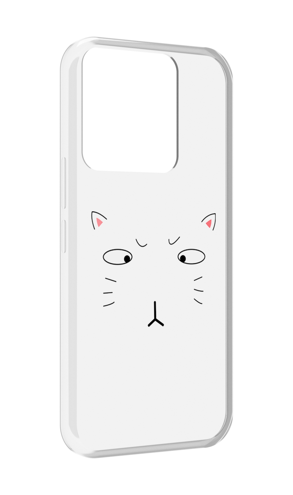 

Чехол MyPads кот-части-лица для Tecno Spark Go 2022 / Tecno Spark 8C, Прозрачный, Tocco