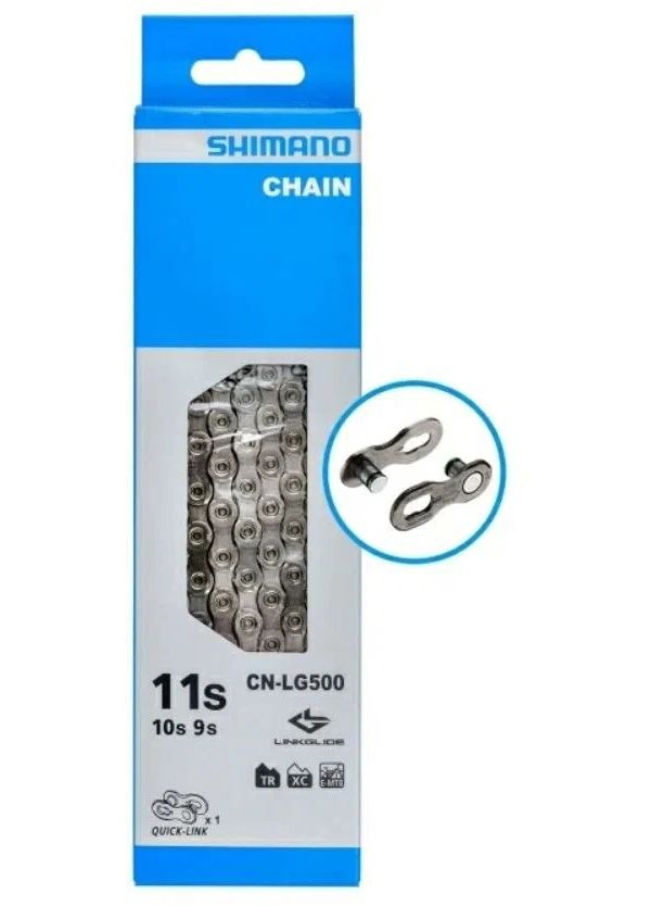 Цепь Shimano LG500, 9/10/11 ск., 138 зв., с замком