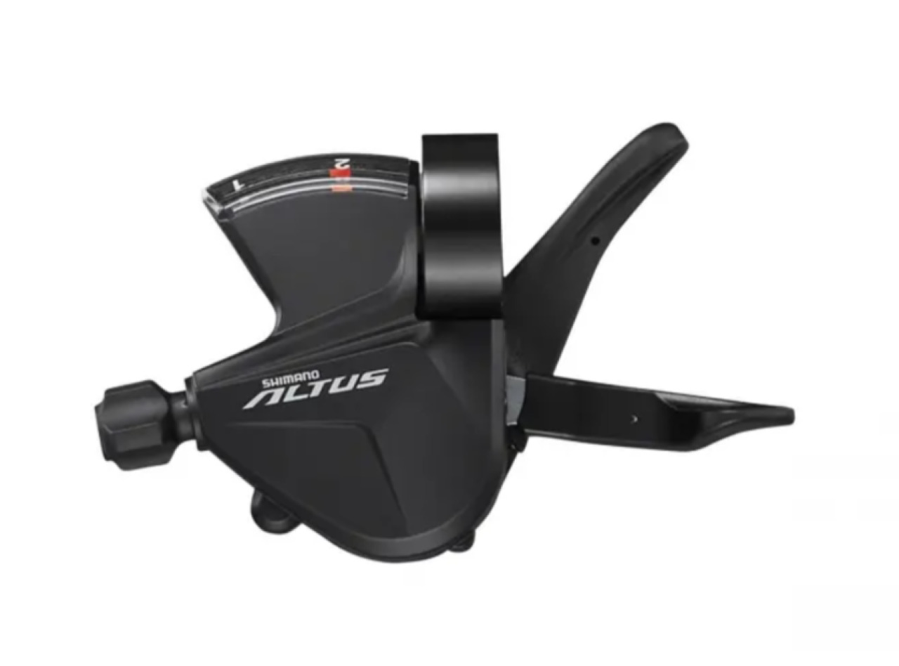 

Шифтер Shimano Altus M2010, левый, 2 ск., индикатор, 1800 мм., б/уп. Чёрный, Черный, Altus M2010