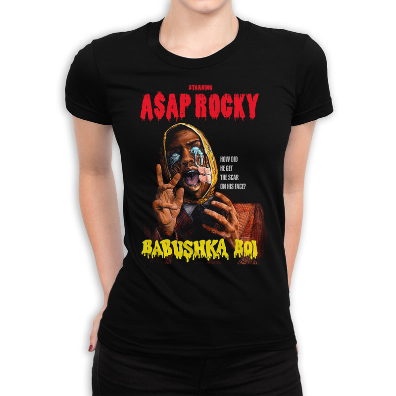 

Футболка женская Dream Shirts Asap Rocky - Babushka Boi 220016111 черная L, Asap Rocky - Babushka Boi 220016111