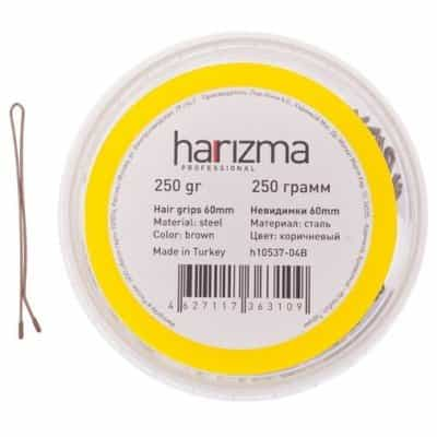 Невидимки Harizma 60 мм прямые 250 гр коричневые h10537-04B