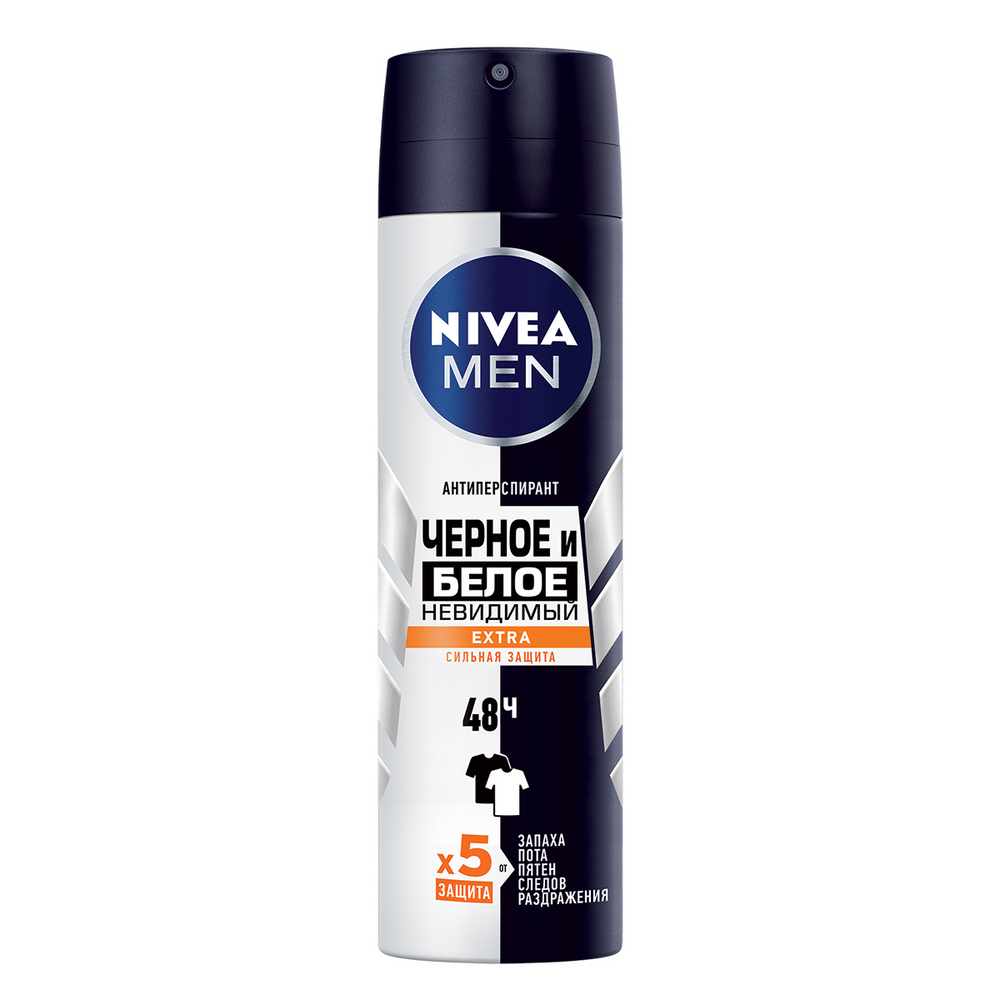 фото Антиперспирант nivea men черное и белое невидимый extra 150мл