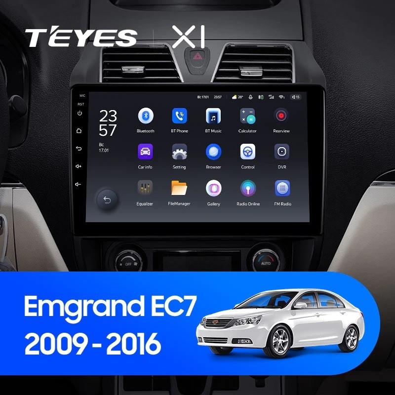 Штатная магнитола Teyes X1 4G 232 Geely Emgrand EC7 1 2009-2016 2540000₽