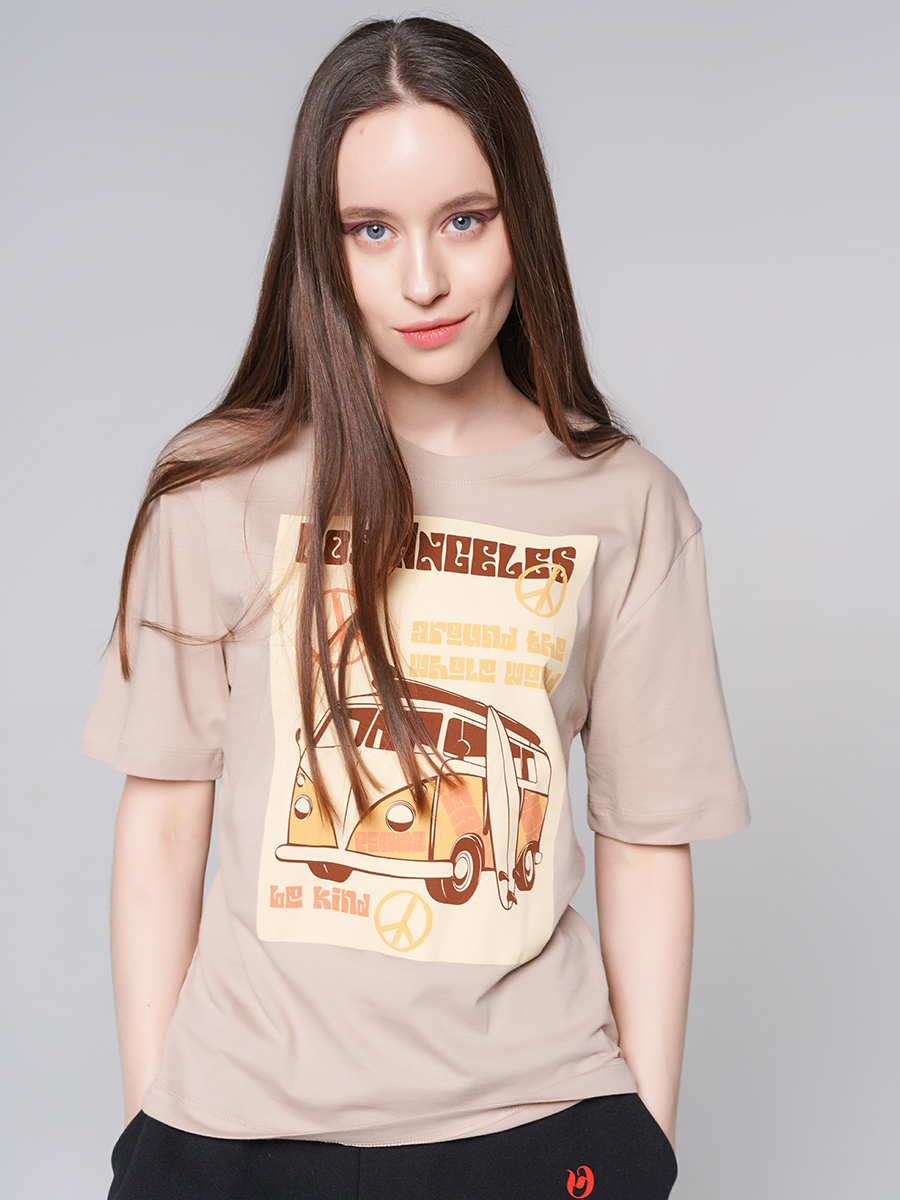 

Футболка женская ТВОЕ 88935 бежевая XS, 88935