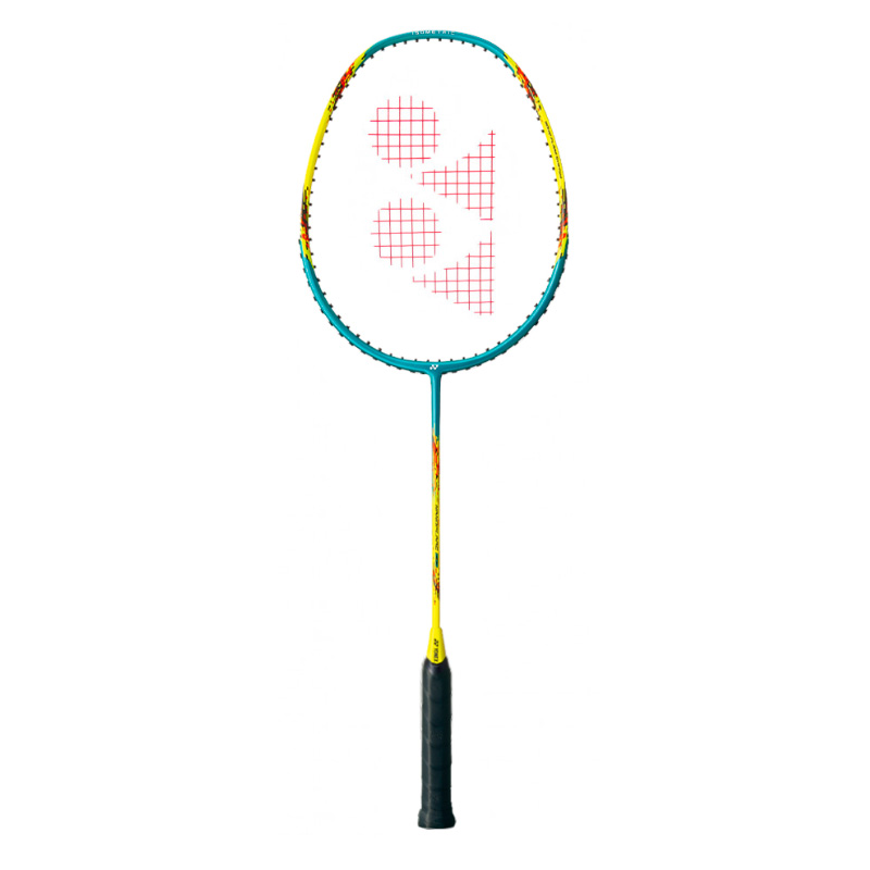 Ракетка для бадминтона Yonex Nanoflare E13 Strung, Turquoise/Yellow, 3U/5G