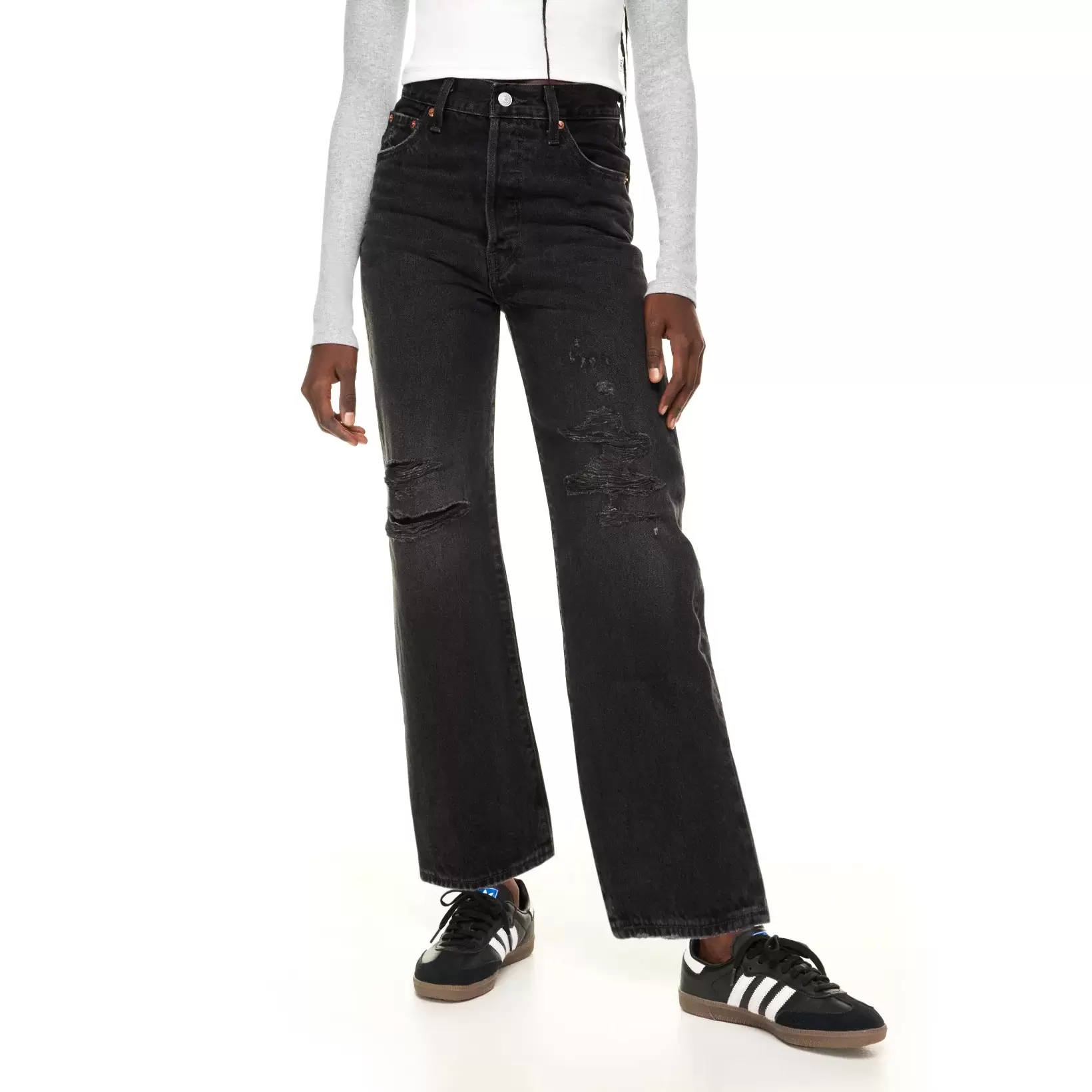 

Джинсы женские Levi's 72693-0162 черные 28-31, Черный, Ribcage Straight Ankle Jeans