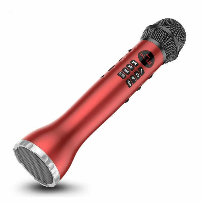 Беспроводной караоке-микрофон L-598 9W, красный
