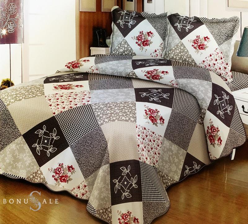 фото Покрывало tango с наволочками из полиэстера tango pw444-18 patchwork 230х250