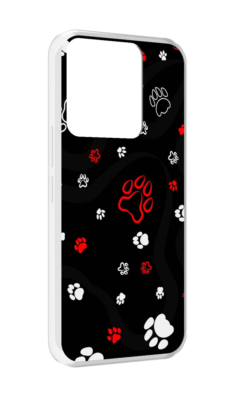 

Чехол MyPads кошачьи-лапки для Tecno Spark Go 2022 / Tecno Spark 8C, Прозрачный, Tocco