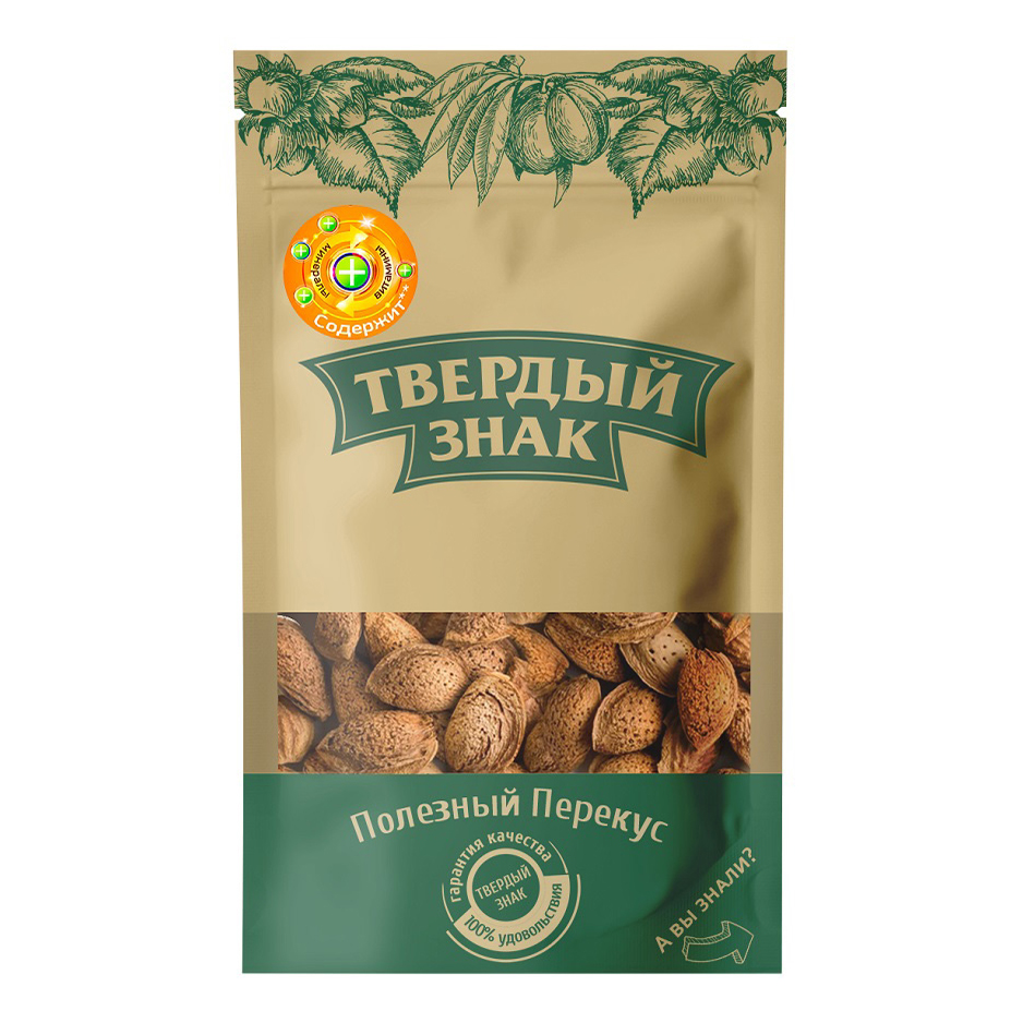 

Миндаль Твердый Знак жареный неочищенный соленый 120 г