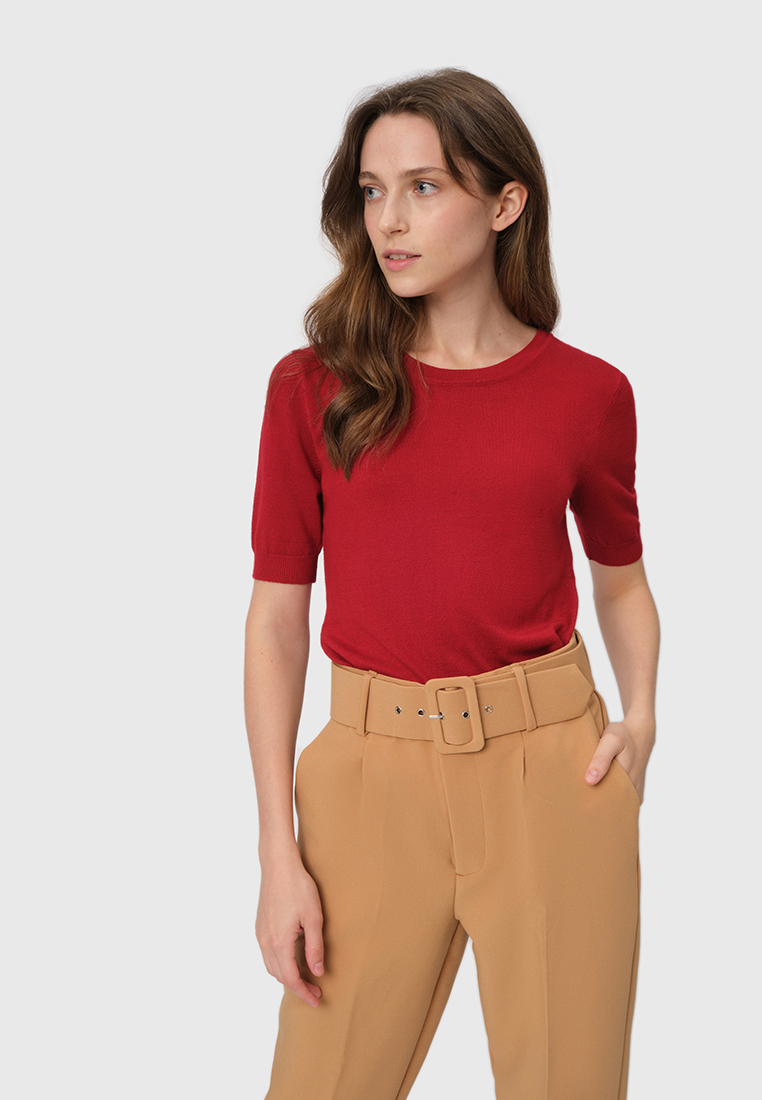 

Джемпер женский Modis M202W010041RIJ бордовый 46-48 RU, M202W01004