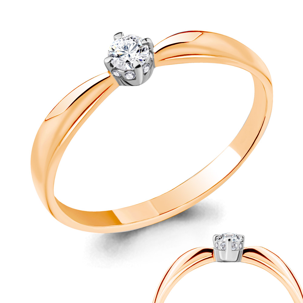 

Кольцо из красного золота с бриллиантом Aquamarine Aquamarine 963692Ак_585_кз р, 963692Ак_585_кз