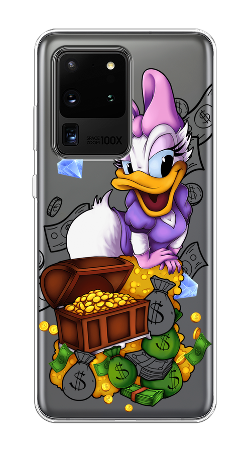 

Чехол на Samsung Galaxy S20 Ultra "Rich Daisy Duck", Коричневый;белый;фиолетовый, 29450-6