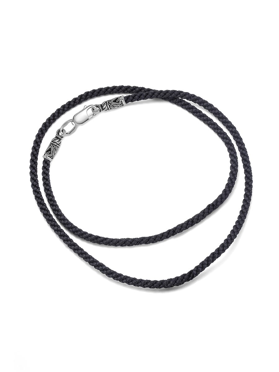 

Шнурок из серебра/текстиля р.45 SamoroDki Jewelry 2001черный, 2001черн