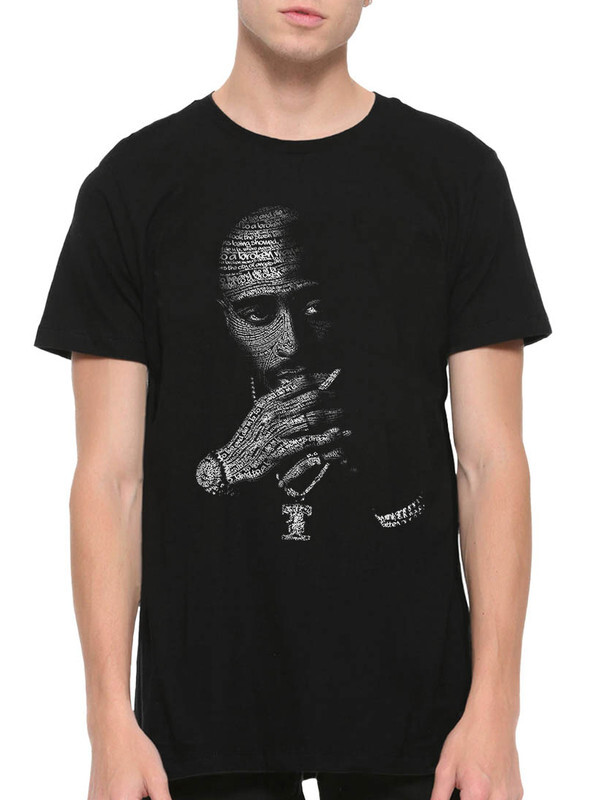 фото Футболка мужская design heroes 2pac - тупак шакур черная 3xl