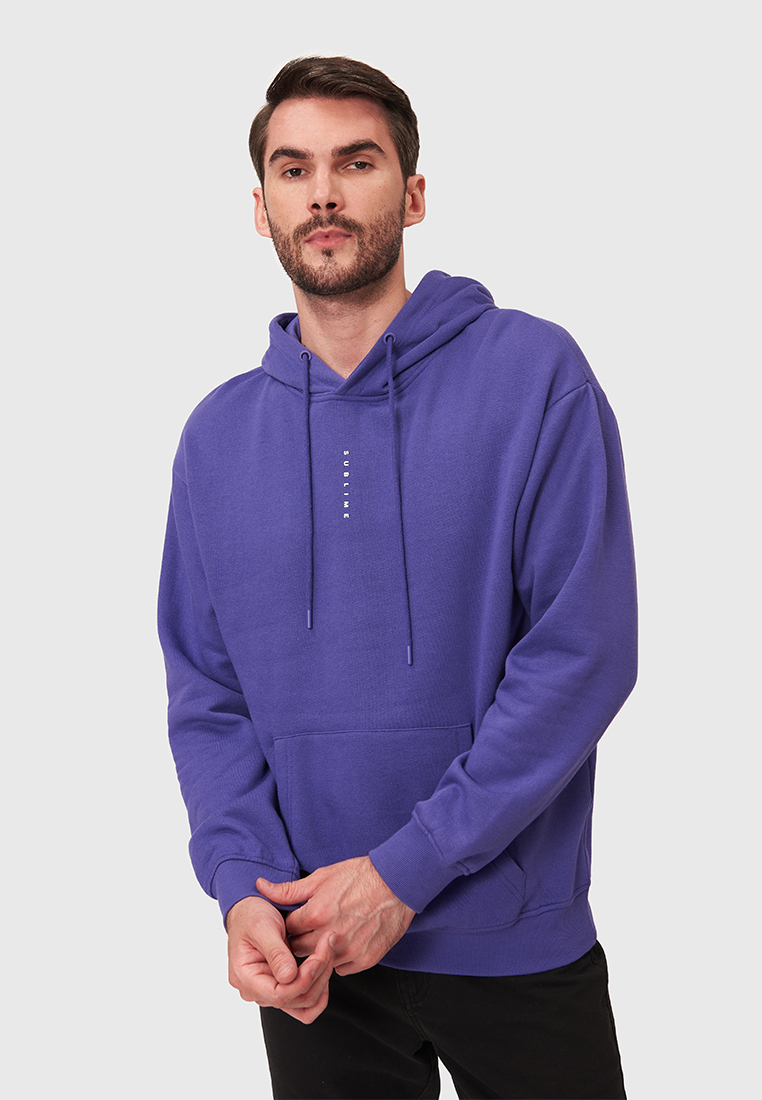 

Худи мужское Modis M212M00200O527 фиолетовое 50 RU, M212M00200