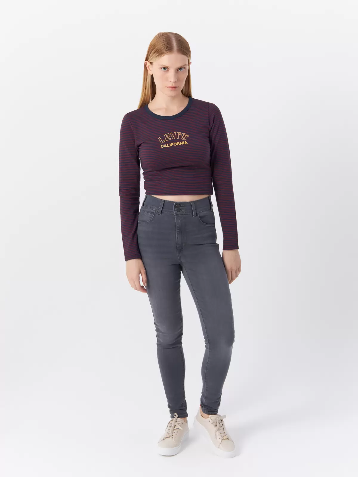 

Джинсы женские Levi's A0985-0002 серые 25-30, Серый, Mile High Orange Tab Jeans