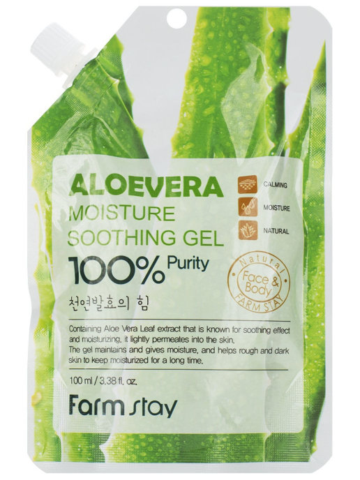 фото Гель для лица и тела farmstay aloe vera moisture soothing gel 100мл