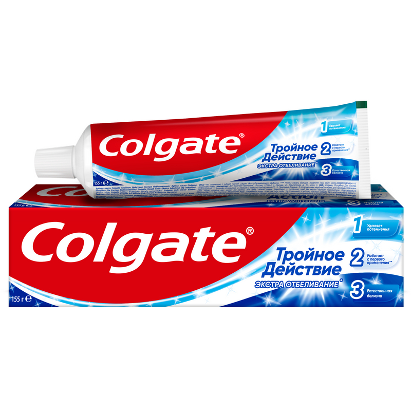 Зубная паста Colgate Тройное действие Экстра отбеливание 100мл