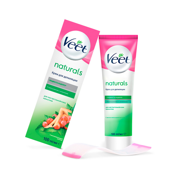 фото Крем для депиляции veet naturals с маслом виноградной косточки 100мл