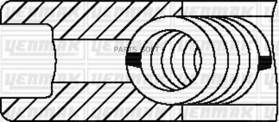 

Кольца поршневые 1 цилиндр, bmw / d=80 (std) YENMAK 9109612000