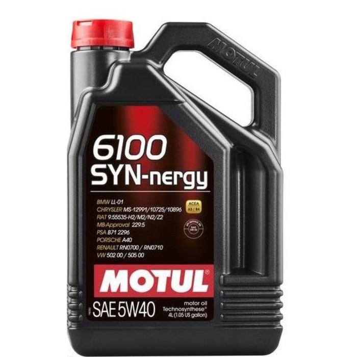 

Масло моторное Motul 6100 SYN-NERGY 5W40, 4 л 107978