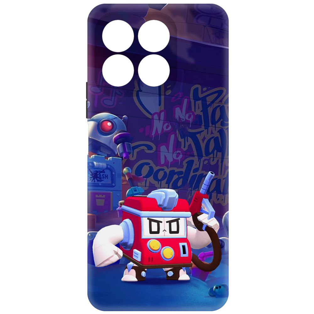 

Чехол-накладка Krutoff Soft Case Brawl Stars - V8-БИТ для Honor X8b черный