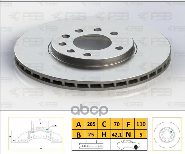 

Диск тормозной перед FIAT Croma II 05-, Croma II 05-, OPEL Vectra C-MK II 02-, Signum 03-,