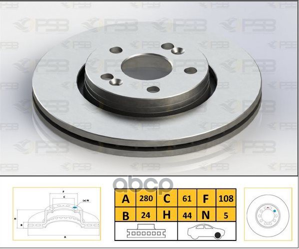 Диск тормозной перед RENAULT Espace III 98-02, Laguna I 95-01, Megane Scenic 00-, Safrane