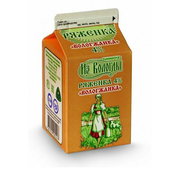 

Ряженка Вологжанка 4% 470 мл