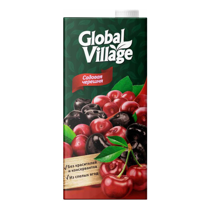 Напиток сокосодержащий Global Village яблоко-вишня-черешня 0,95 л