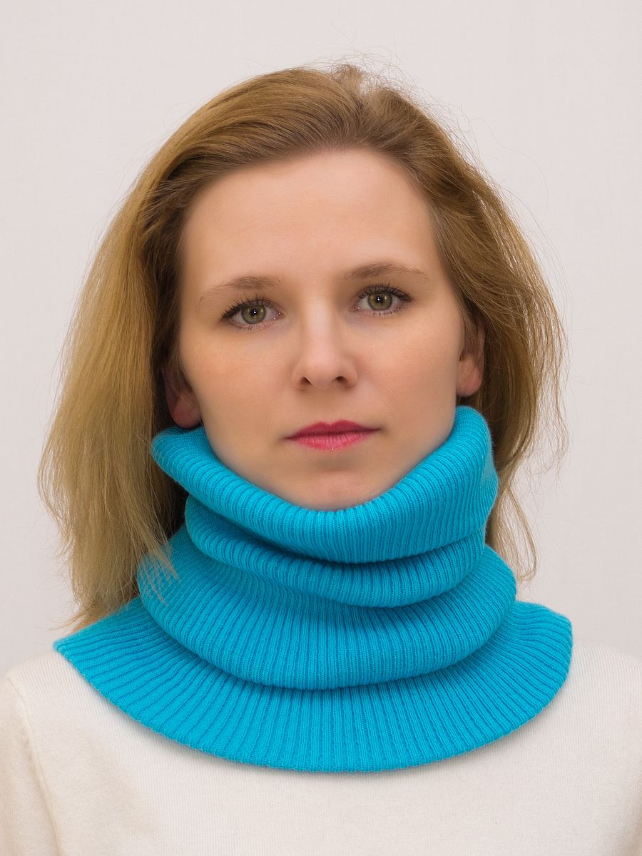 

Снуд унисекс LanaCaps 2327424 светло-бирюзовый, one size, 2327424