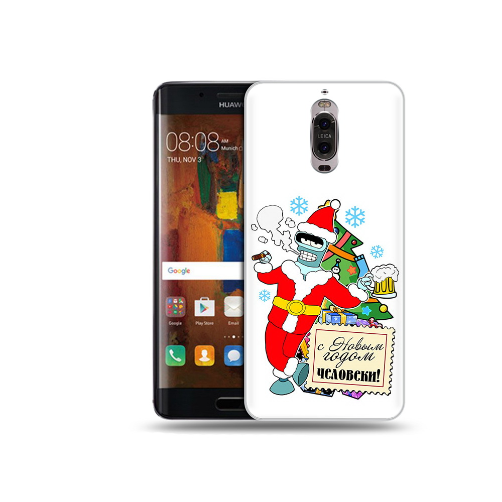 

Чехол MyPads Tocco для Huawei Mate 9 Pro С новым годом человеки (PT50613.55.150), Прозрачный, Tocco