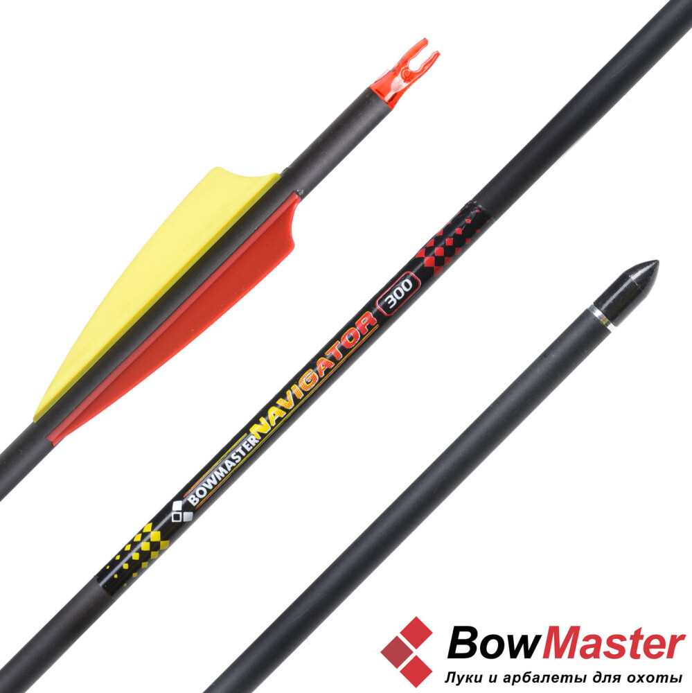 

Карбоновая стрела для лука Bowmaster Navigator 300, оперение 3 дюйма Shield