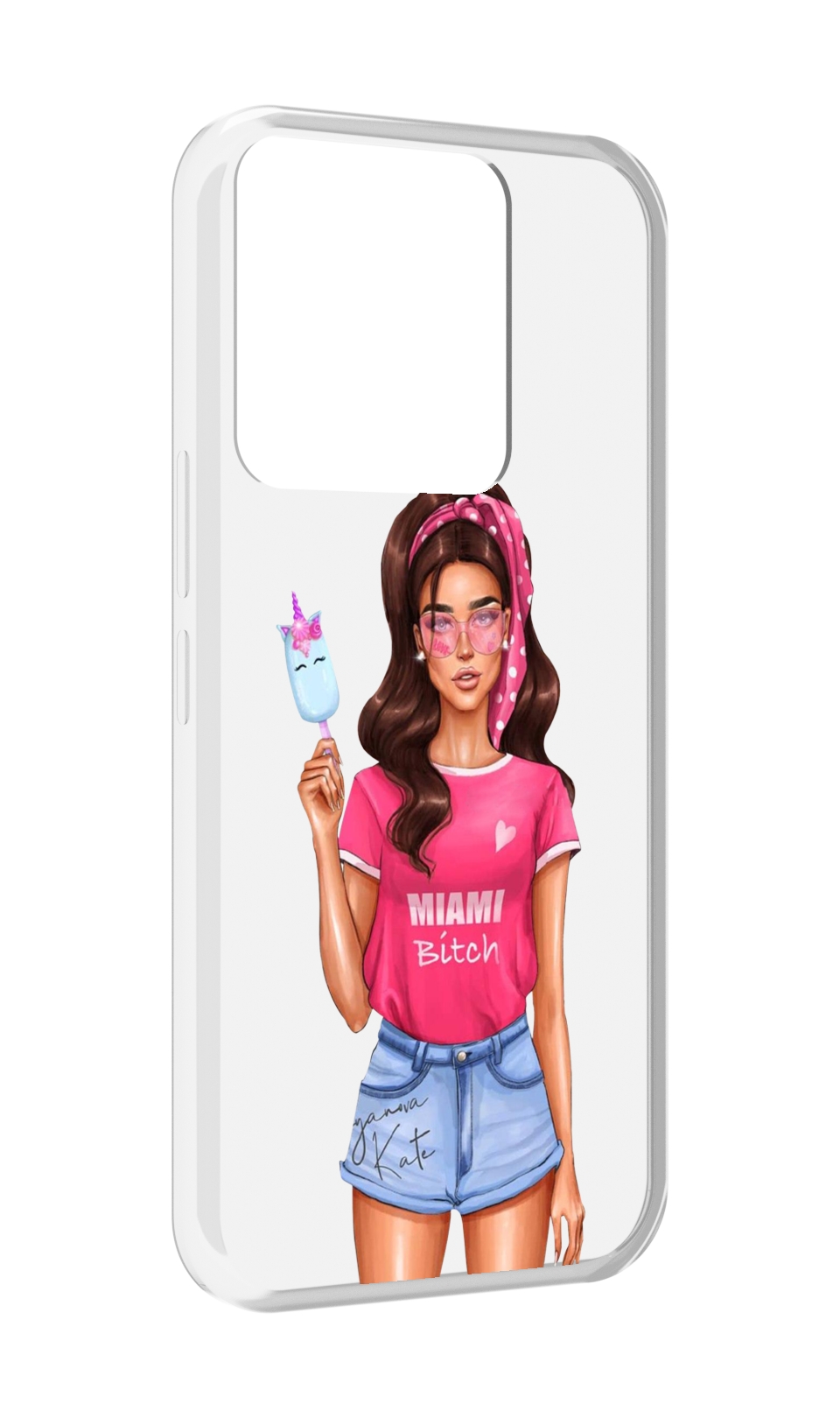 

Чехол MyPads майами-битч женский для Tecno Spark Go 2022 / Tecno Spark 8C, Прозрачный, Tocco