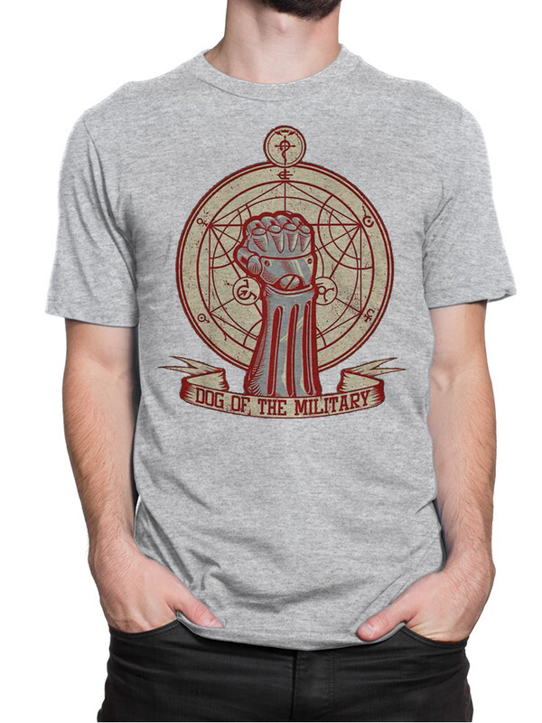 

Футболка мужская Dream Shirts Стальной Алхимик серая M, Стальной Алхимик