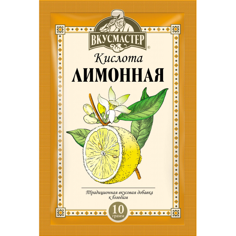 

Лимонная кислота Приправа Вкусмастер, 10г 46шт/уп