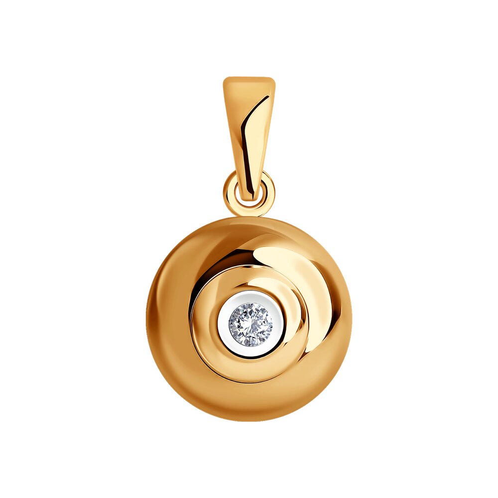 

Кулон из красного золота с бриллиантом/керамикой SOKOLOV Diamonds 6035040, 6035040
