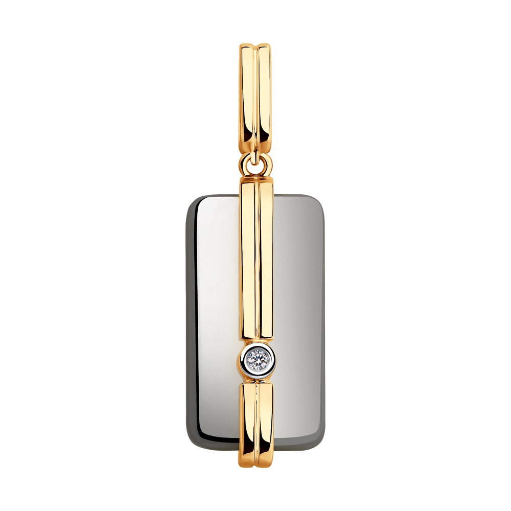 

Кулон из красного золота с бриллиантом/керамикой SOKOLOV Diamonds 6035059, 6035059