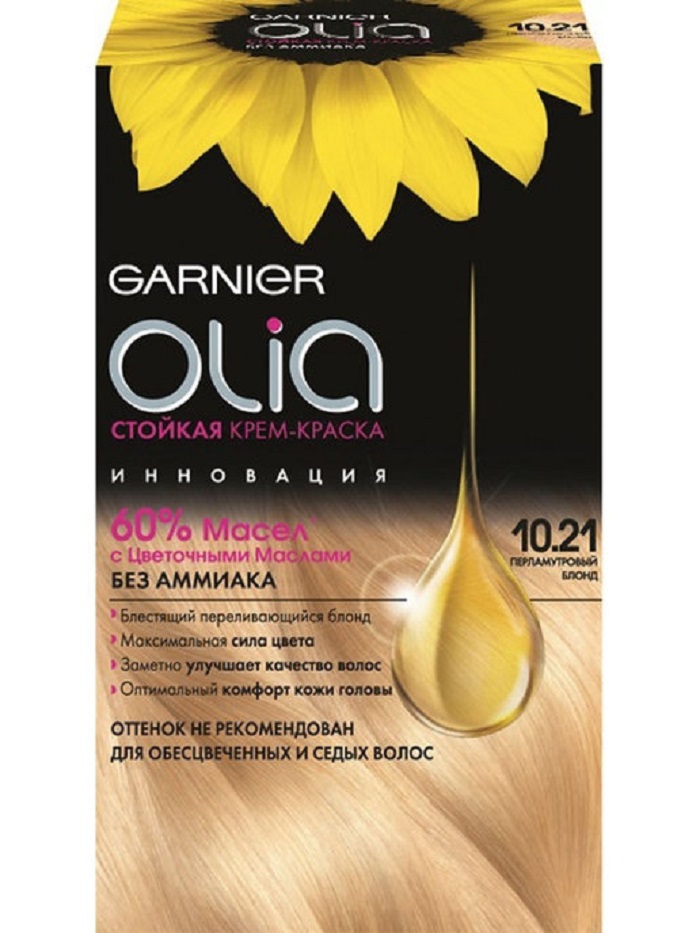 Купить Крем-краска для волос Garnier Olia 10.21 Перламутровый блонд