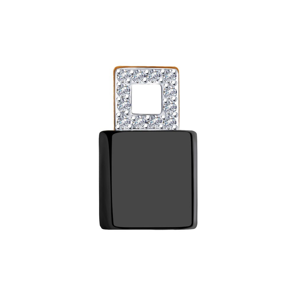 

Кулон из красного золота с бриллиантом/керамикой SOKOLOV Diamonds 6035068, 6035068