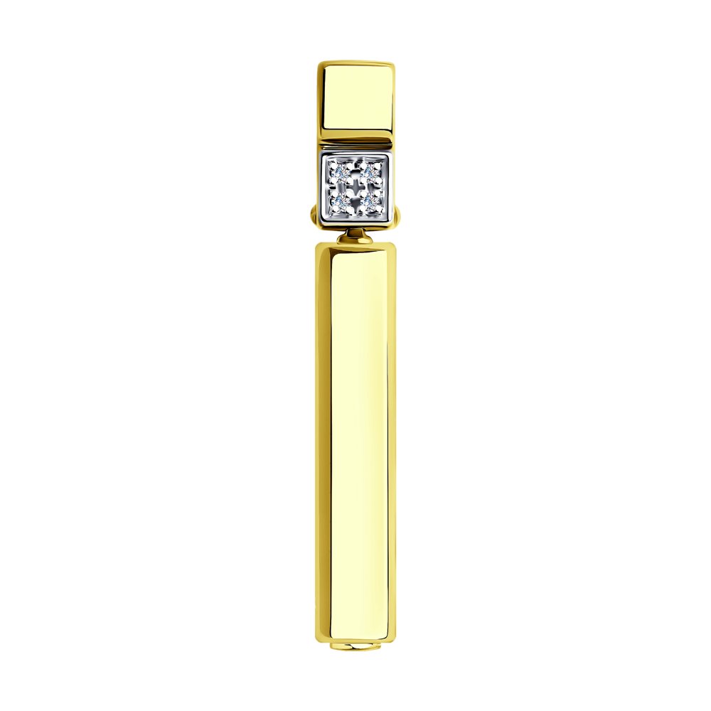 

Кулон из желтого золота с бриллиантом/керамикой SOKOLOV Diamonds 6035071, 6035071