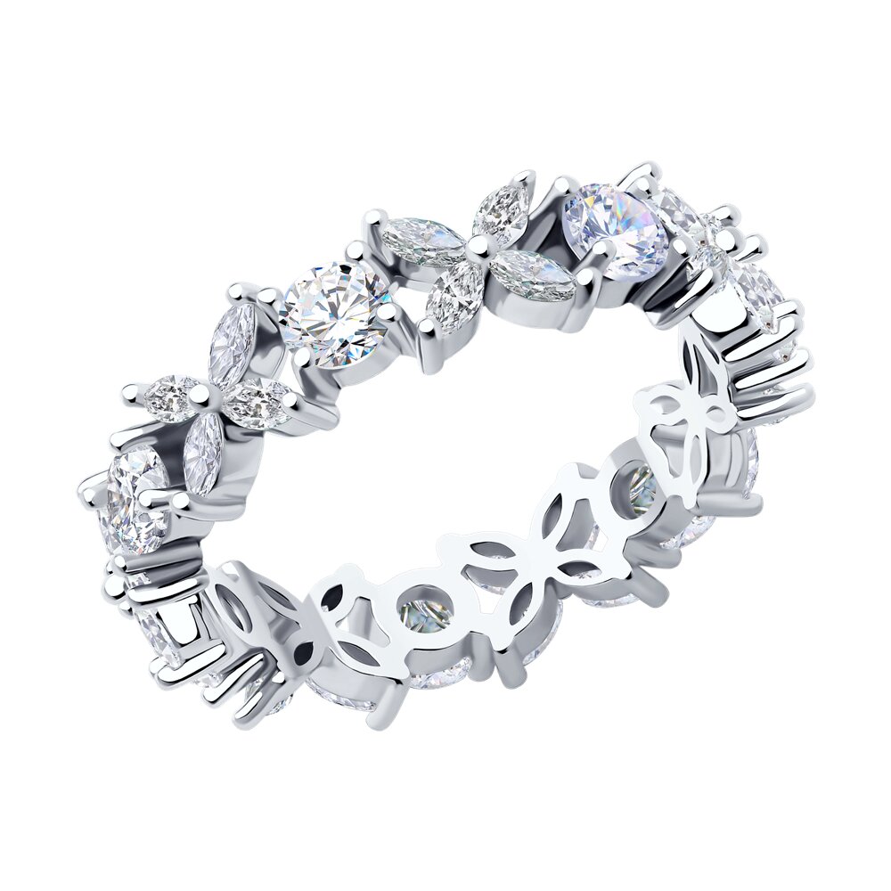 

Кольцо из серебра р.  SOKOLOV 94014123-91, фианит, 94014123-91