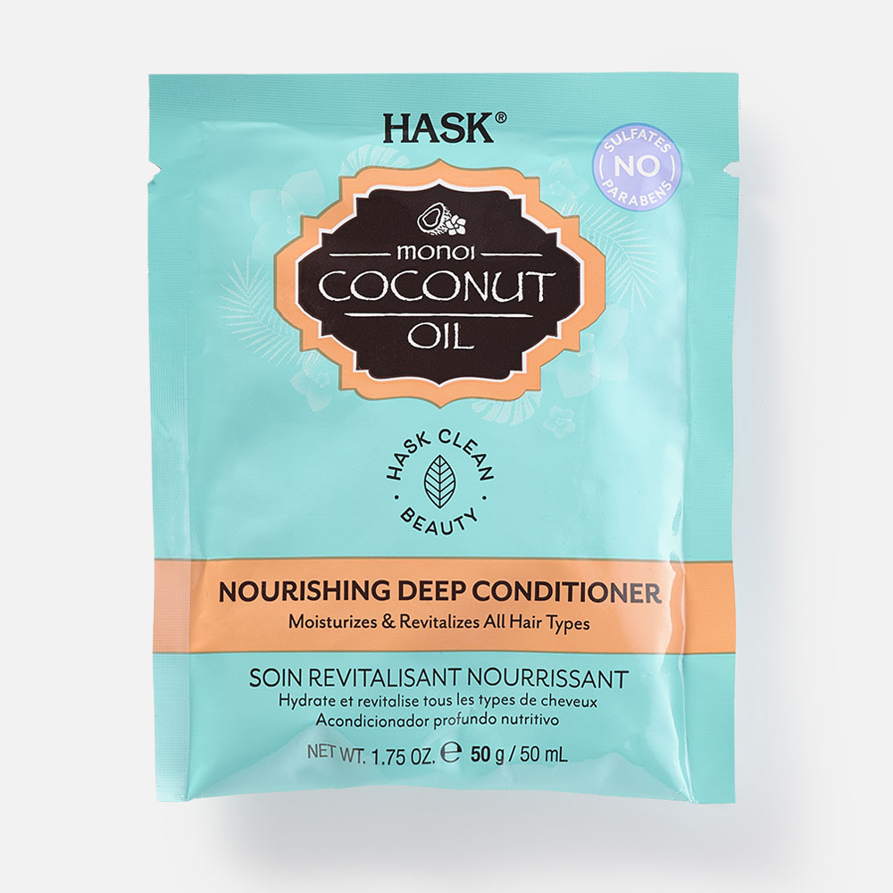 Маска для волос Hask Coconut Oil питательная, с кокосовым маслом 50 г