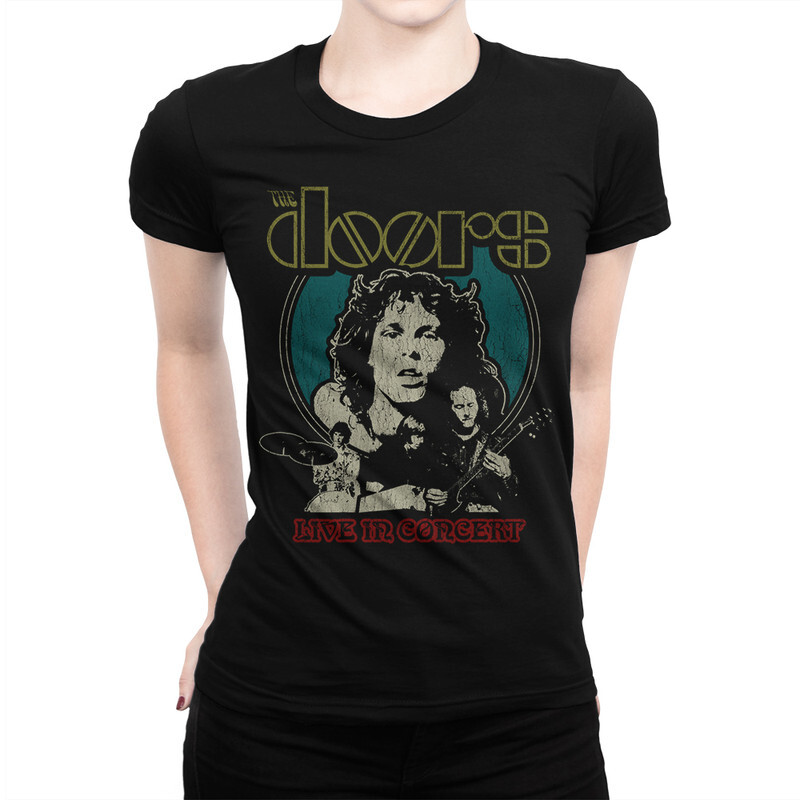 

Футболка женская Dream Shirts The Doors 331021111 черная 2XL, Черный, The Doors 331021111